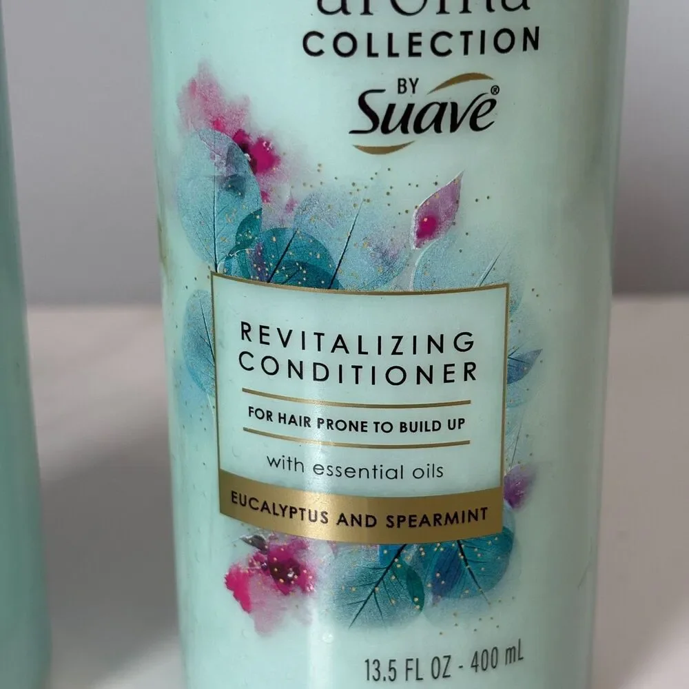 (2) Suave Aroma Collection Eucalyptus Spearmint Revitalizing Conditioner 13.5 oz